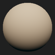 The same sphere after active plus-90-degree Z lighting rotation